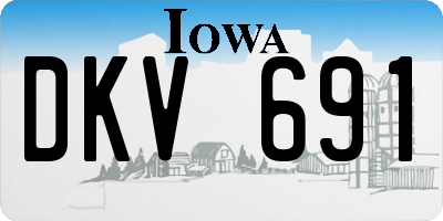 IA license plate DKV691