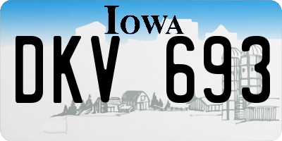 IA license plate DKV693