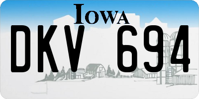 IA license plate DKV694