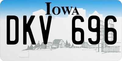 IA license plate DKV696