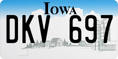 IA license plate DKV697