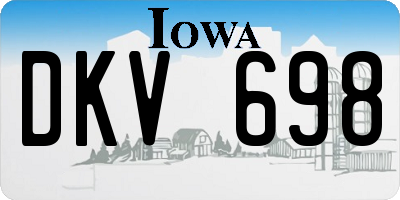 IA license plate DKV698