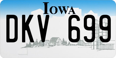 IA license plate DKV699