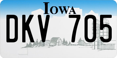 IA license plate DKV705