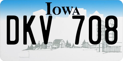 IA license plate DKV708