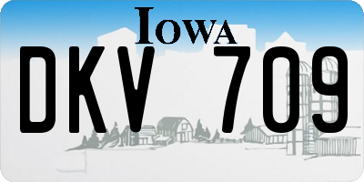 IA license plate DKV709