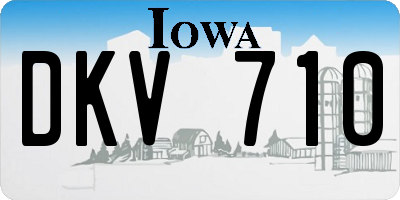 IA license plate DKV710