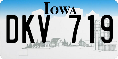 IA license plate DKV719
