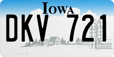 IA license plate DKV721