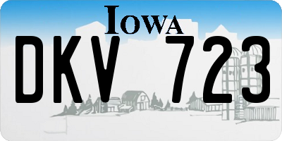 IA license plate DKV723