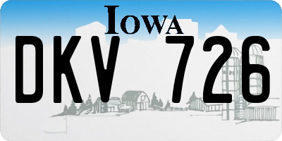 IA license plate DKV726