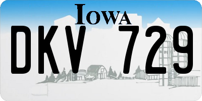 IA license plate DKV729