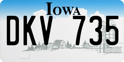 IA license plate DKV735