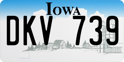 IA license plate DKV739