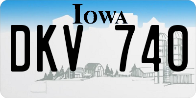 IA license plate DKV740