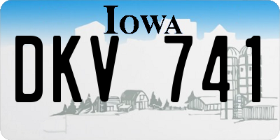 IA license plate DKV741