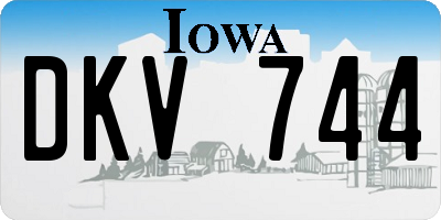 IA license plate DKV744