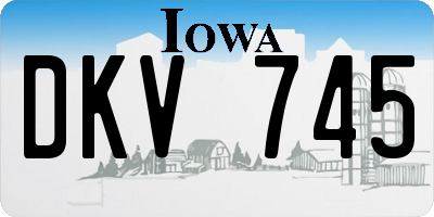 IA license plate DKV745
