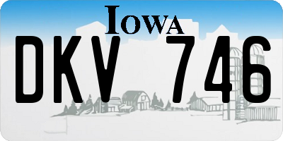 IA license plate DKV746