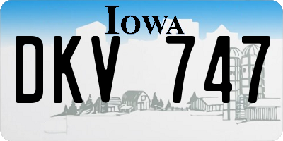 IA license plate DKV747