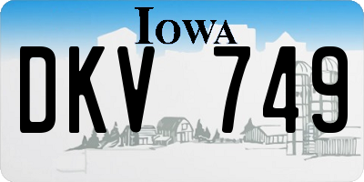 IA license plate DKV749