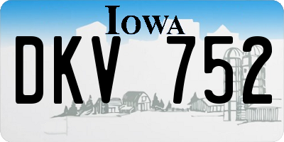 IA license plate DKV752