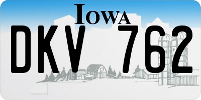 IA license plate DKV762