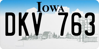 IA license plate DKV763