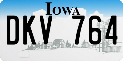 IA license plate DKV764