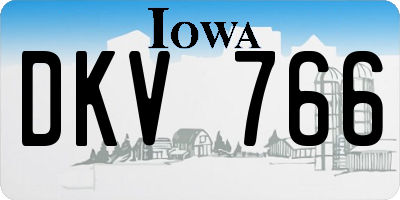 IA license plate DKV766
