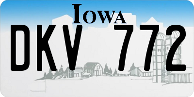 IA license plate DKV772