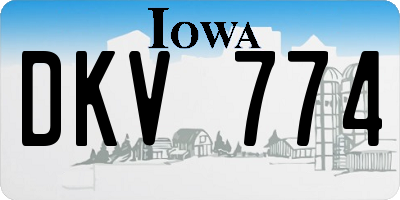 IA license plate DKV774