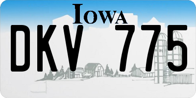 IA license plate DKV775