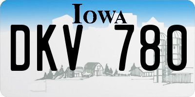 IA license plate DKV780