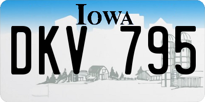 IA license plate DKV795
