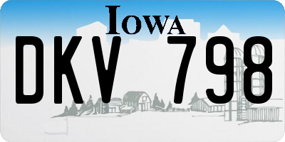 IA license plate DKV798