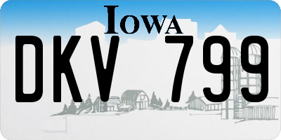 IA license plate DKV799