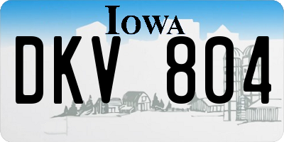 IA license plate DKV804