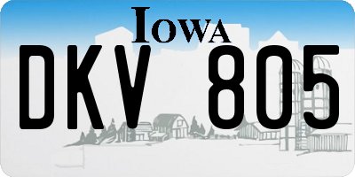 IA license plate DKV805