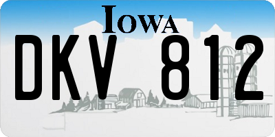 IA license plate DKV812