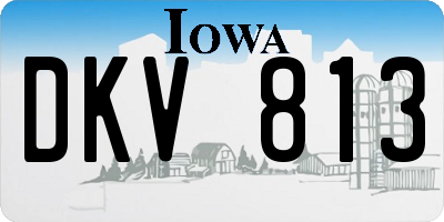 IA license plate DKV813