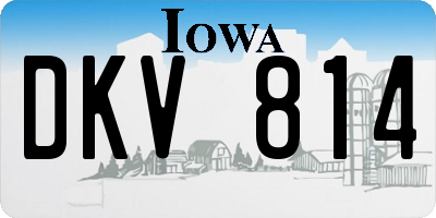 IA license plate DKV814