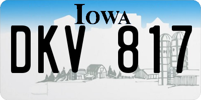 IA license plate DKV817