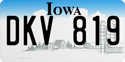 IA license plate DKV819