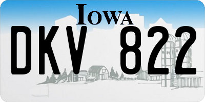 IA license plate DKV822