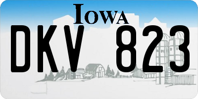 IA license plate DKV823