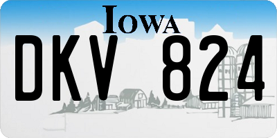 IA license plate DKV824