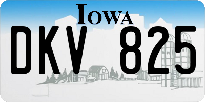 IA license plate DKV825