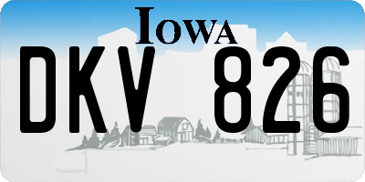 IA license plate DKV826