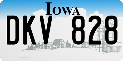 IA license plate DKV828